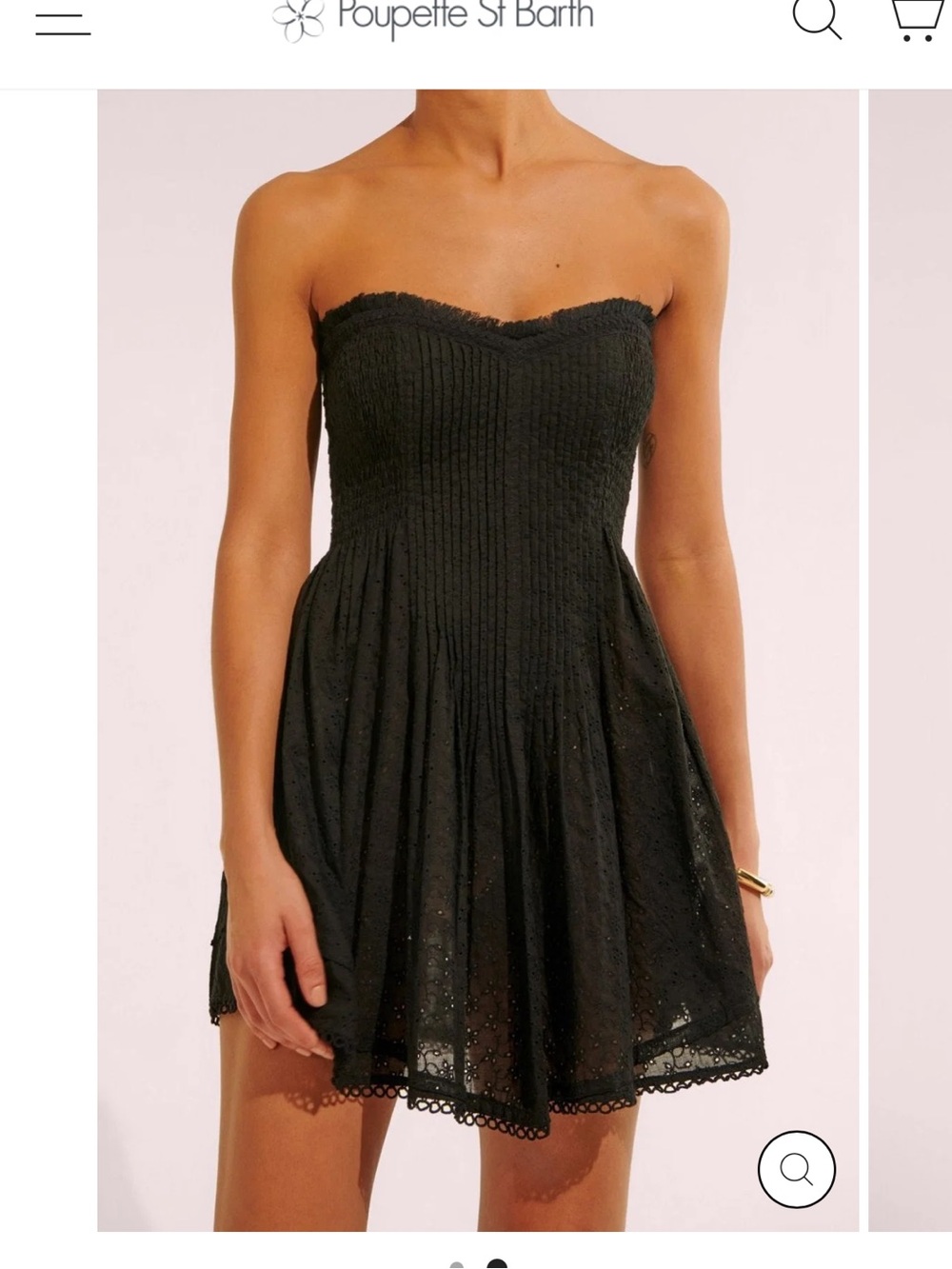Poupette St Barth Bandeau Dress Claire - Black